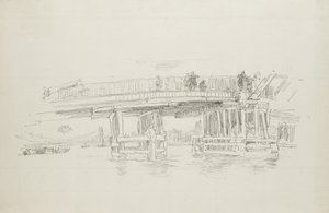 Old Battersea Bridge, 1879, opublikowano 1887 autorstwa James Abbott McNeill Whistler