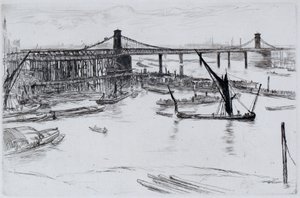 Stary most Hungerford autorstwa James Abbott McNeill Whistler
