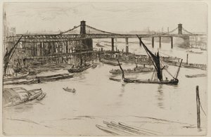 Stary most Hungerford, 1861. autorstwa James Abbott McNeill Whistler