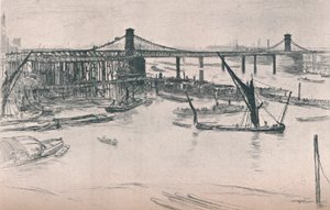 Stary most Hungerford, 1861, 1903 autorstwa James Abbott McNeill Whistler