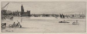 Stary Most Westminsterski, 1859. autorstwa James Abbott McNeill Whistler