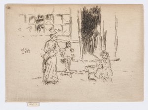 Petticoat Lane, ok. 1886-88 (akwaforta; tusz na papierze) autorstwa James Abbott McNeill Whistler