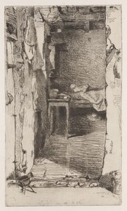 Zbieracze szmat, Quartier Mouffetard, Paryż autorstwa James Abbott McNeill Whistler