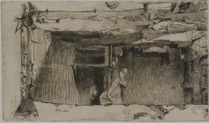 Zbieracze szmat, dzielnica Mouffetard, Paryż, 1858. autorstwa James Abbott McNeill Whistler