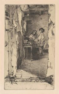 Zbieracze szmat, dzielnica Mouffetard, Paryż, 1858. autorstwa James Abbott McNeill Whistler
