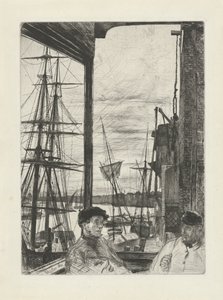 Rotherhithe Szesnaście rycin przedstawiających sceny nad Tamizą i inne tematy (tytuł serii) autorstwa James Abbott McNeill Whistler