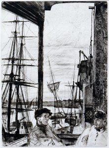 Rotherhithe (lub Wapping) autorstwa James Abbott McNeill Whistler