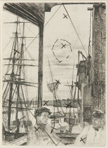 Rotherhithe, 1860. autorstwa James Abbott McNeill Whistler