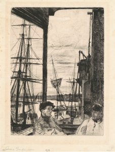 Rotherhithe, 1860. autorstwa James Abbott McNeill Whistler