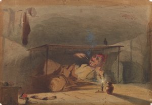 Właściciel we flocie Sama Wellera, 1853-1855. autorstwa James Abbott McNeill Whistler