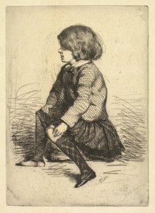 Seymour Haden Jr., w pozycji siedzącej. autorstwa James Abbott McNeill Whistler