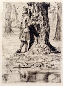Seymour stojący pod drzewem autorstwa James Abbott McNeill Whistler