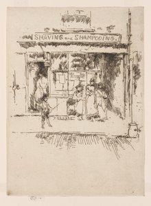 Golenie i mycie szamponem, ok. 1886-88 (akwaforta; tusz na papierze) autorstwa James Abbott McNeill Whistler