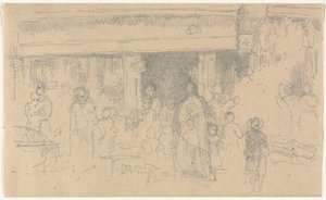 Sklepy w Chester. autorstwa James Abbott McNeill Whistler