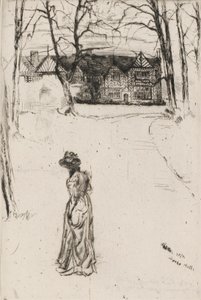 Speke Hall: Aleja, 1870. autorstwa James Abbott McNeill Whistler