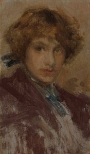 Studium głowy i ramion dziewczyny, 189697. autorstwa James Abbott McNeill Whistler