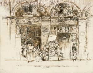 Słoneczniki, Rue des Beaux-Arts, ok. 1892-93 autorstwa James Abbott McNeill Whistler