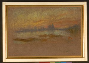 Zachód słońca; czerwień i złoto - powitanie autorstwa James Abbott McNeill Whistler