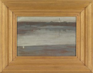 Symfonia w kolorze szarym: Wczesny poranek, Tamiza, 1871. autorstwa James Abbott McNeill Whistler