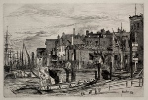 Policja w Tamizie, 1859. autorstwa James Abbott McNeill Whistler