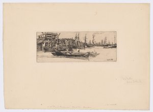 Magazyny na Tamizie autorstwa James Abbott McNeill Whistler