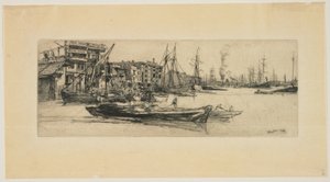 Magazyny nad Tamizą autorstwa James Abbott McNeill Whistler