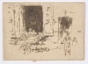 The Barrow - Quartier des Marolles, Bruksela autorstwa James Abbott McNeill Whistler
