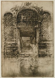 The Doorway, 1880 (akwaforta i sucha igła na papierze) autorstwa James Abbott McNeill Whistler