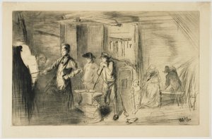 Kuźnia z cyklu Szesnaście akwafort ze scenami nad Tamizą i innymi tematami autorstwa James Abbott McNeill Whistler