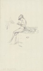 Mała naga modelka, czytanie autorstwa James Abbott McNeill Whistler