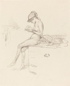 Mały nagi model, Reading, 18891890. autorstwa James Abbott McNeill Whistler