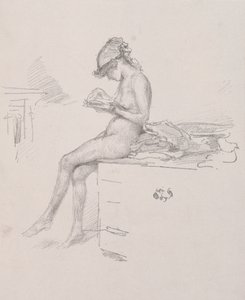 Mały nagi model czytania, 1890.