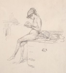 Mały nagi model czytania, 1890.