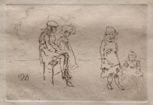 Dzieci Menpów. autorstwa James Abbott McNeill Whistler