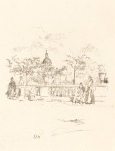 Panteon, z Tarasu Ogrodów Luksemburskich, 1893. autorstwa James Abbott McNeill Whistler