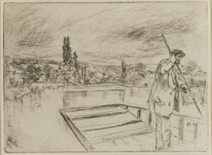 Punt, 1861 (akwaforta na papierze) autorstwa James Abbott McNeill Whistler