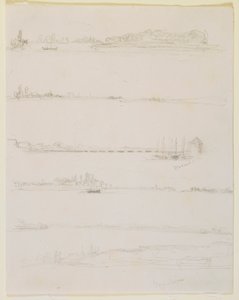 Ren , w pobliżu Wormacji i Oppeheim, 1858. autorstwa James Abbott McNeill Whistler