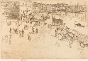 Riva, nr I, 18791880. autorstwa James Abbott McNeill Whistler