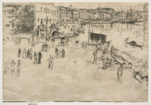 Riva, nr 1, 1880. autorstwa James Abbott McNeill Whistler