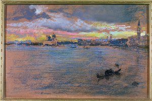 Burza - Zachód słońca, 1880 autorstwa James Abbott McNeill Whistler