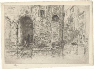„The Two Doorways”. Pierwszy odcinek z Wenecji, strona 2 (z 12) autorstwa James Abbott McNeill Whistler