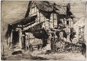 Niebezpieczna kamienica z „Dwunastu rycin z natury” autorstwa James Abbott McNeill Whistler
