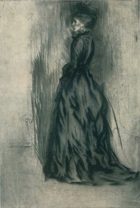 Aksamitna sukienka Frances Leyland, c1873, 1904 autorstwa James Abbott McNeill Whistler