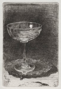 Kieliszek do wina, 1858. autorstwa James Abbott McNeill Whistler