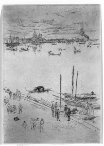 Pionowa Wenecja, 1879-80 autorstwa James Abbott McNeill Whistler
