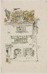 Żółty Dom, Lannion, 1893 (lit na papierze) autorstwa James Abbott McNeill Whistler