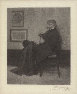 Thomas Carlyle (drzeworyt) autorstwa James Abbott McNeill & Wolf Henry (1852 1916) Whistler