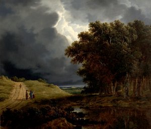 Skraj lasu, nadchodzi burza, 1826 autorstwa James Arthur OConnor