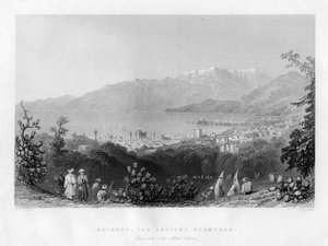 Bejrut, starożytne Zaręczyny, Syria, 1841. autorstwa James B. Allen