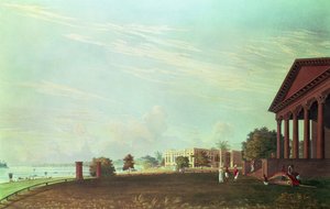 Barrackpore House, Kalkuta, grawerowane przez Roberta Havell, wyd. 1824 (grawerowanie)